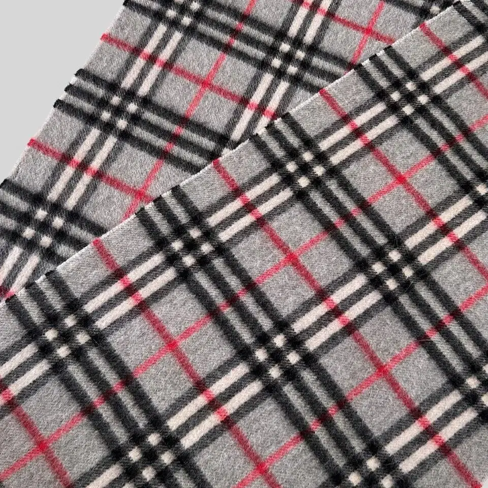 < (BURBERRY)grey nova checker cashmere m