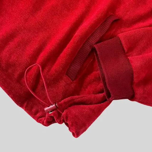 < (BURBERRY)red belnet collar wool knit