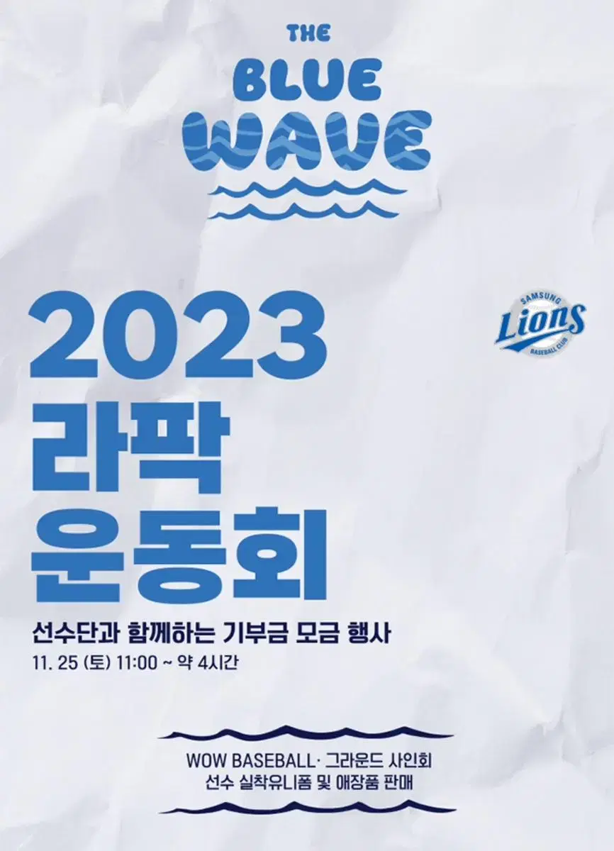 2023 삼성라이온즈 라팍운동회 블루존 1석 양도해요