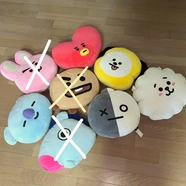 BT21 방탄 쿠션 bts 인형 치미 타타 알제이 쿠키 뷔 정국 지민