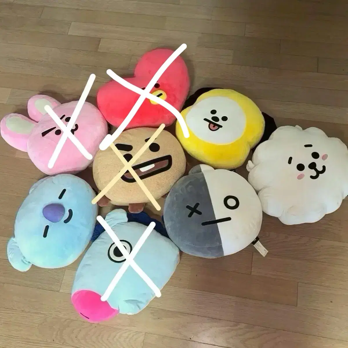 BT21 방탄 쿠션 bts 인형 치미 타타 알제이 쿠키 뷔 정국 지민