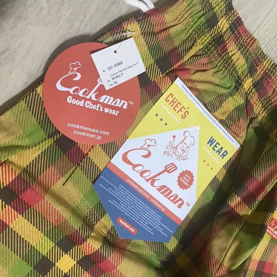 Cookman  chef pants burger check XL