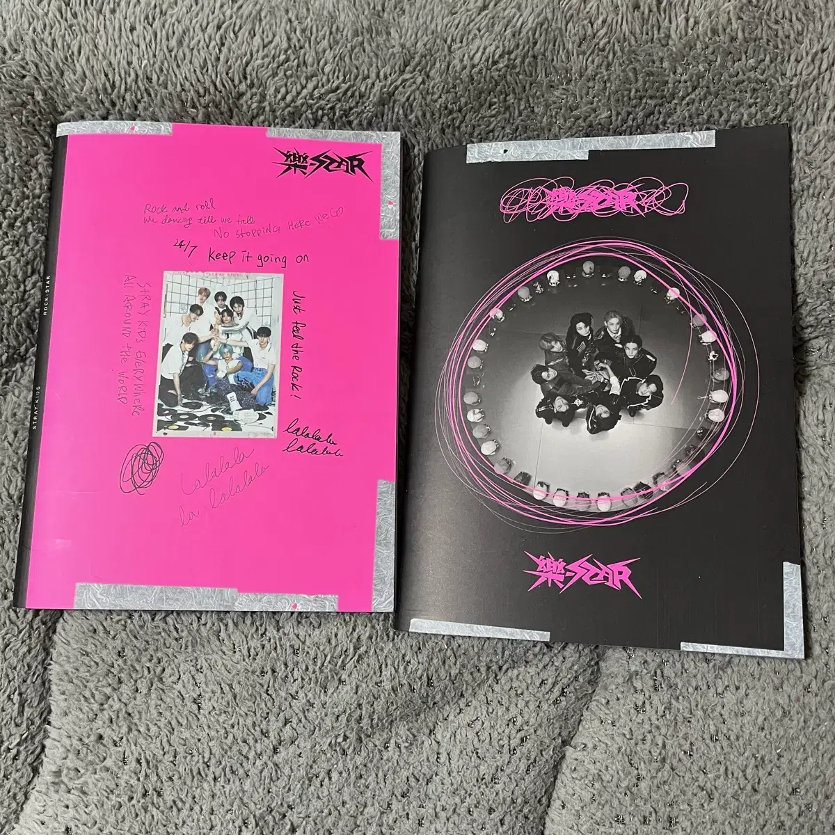 [unsealed album] straykids Rockstar preorder album Personal photocard excluded scrap picks.