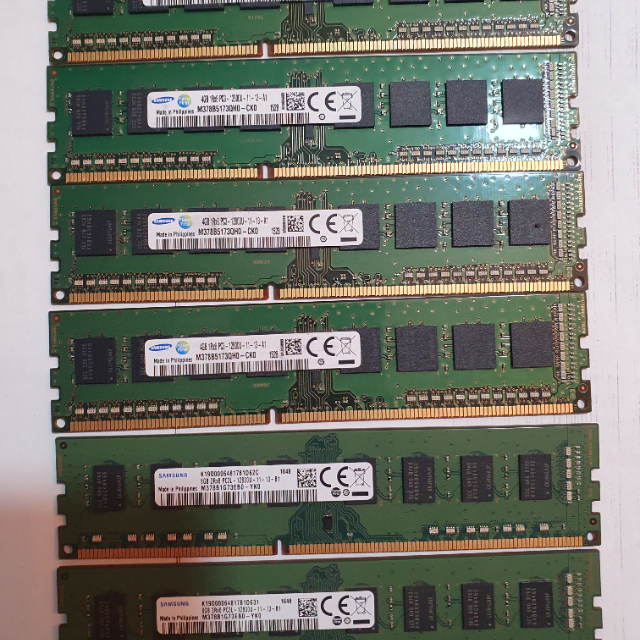 삼성 DDR3 메모리 PC3 12800U  4GB 4개