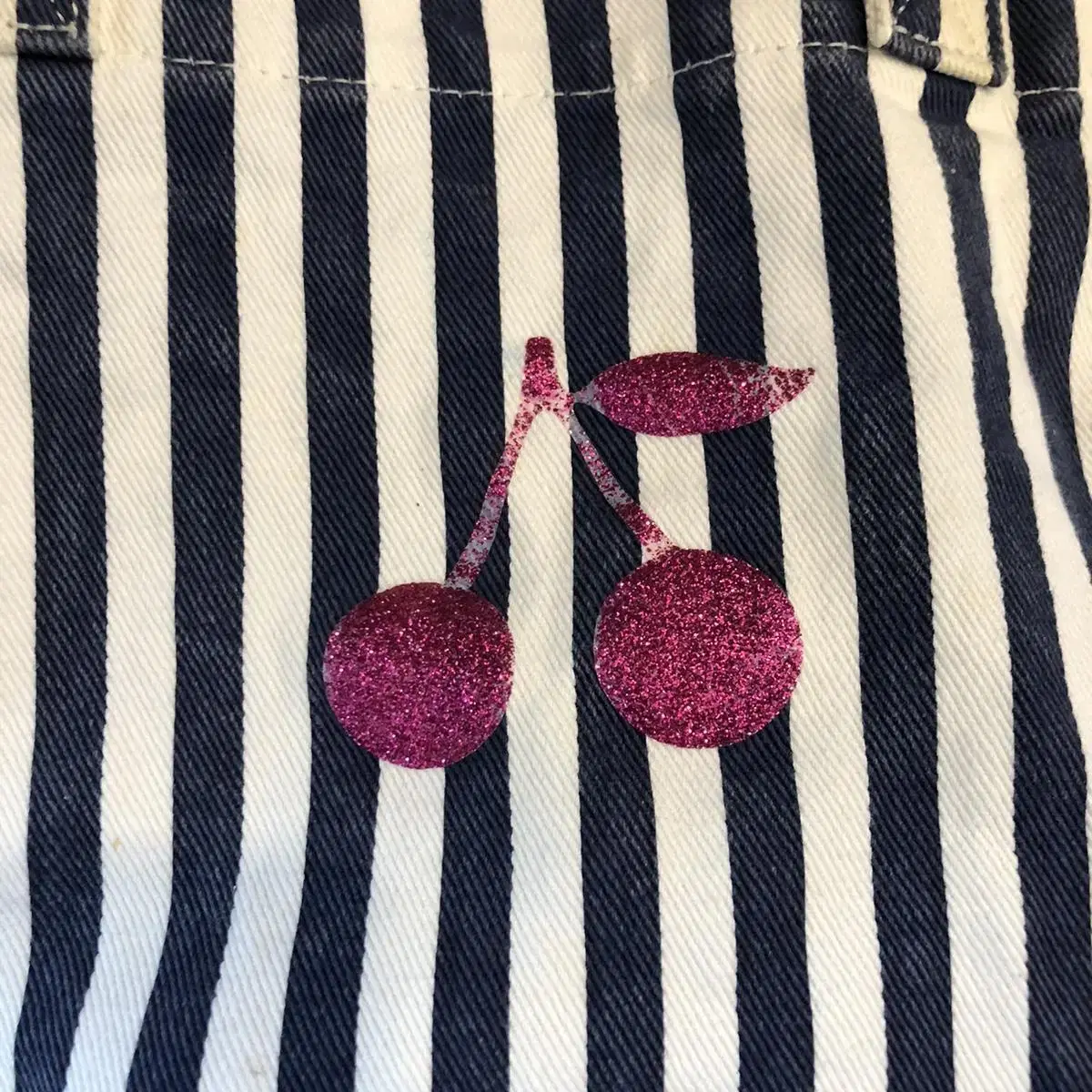 Vintage Pink Shiny cherry tote bag