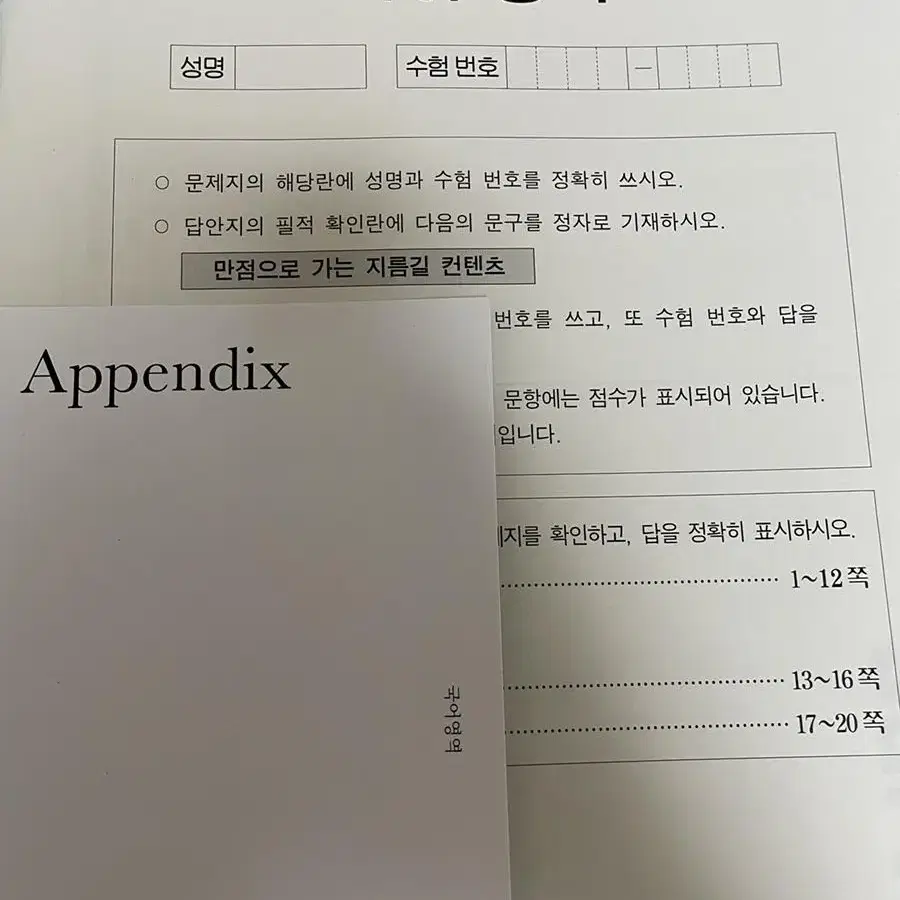 시대인재 국어 서바이벌 9회 + 아펜딕스