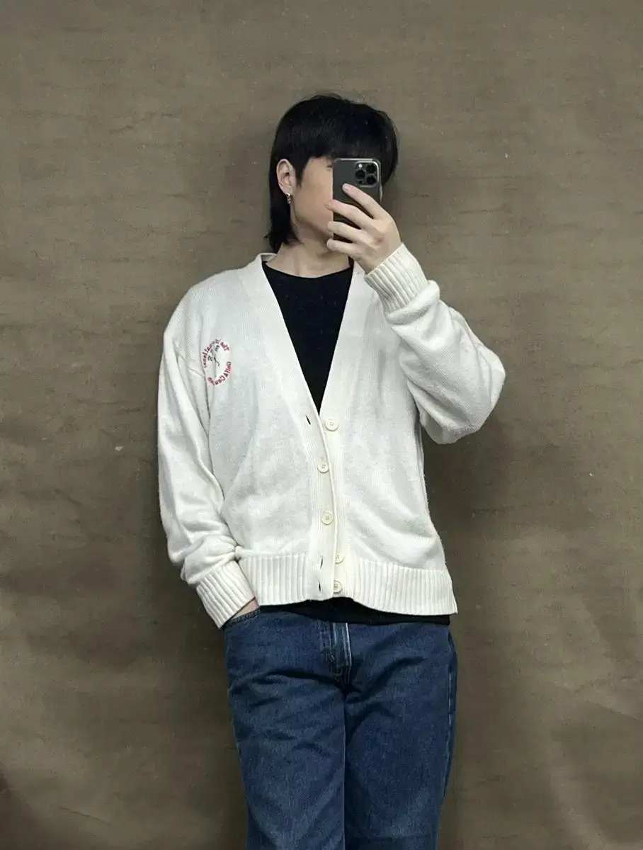 Hugo Boss White Cardigan L-XL