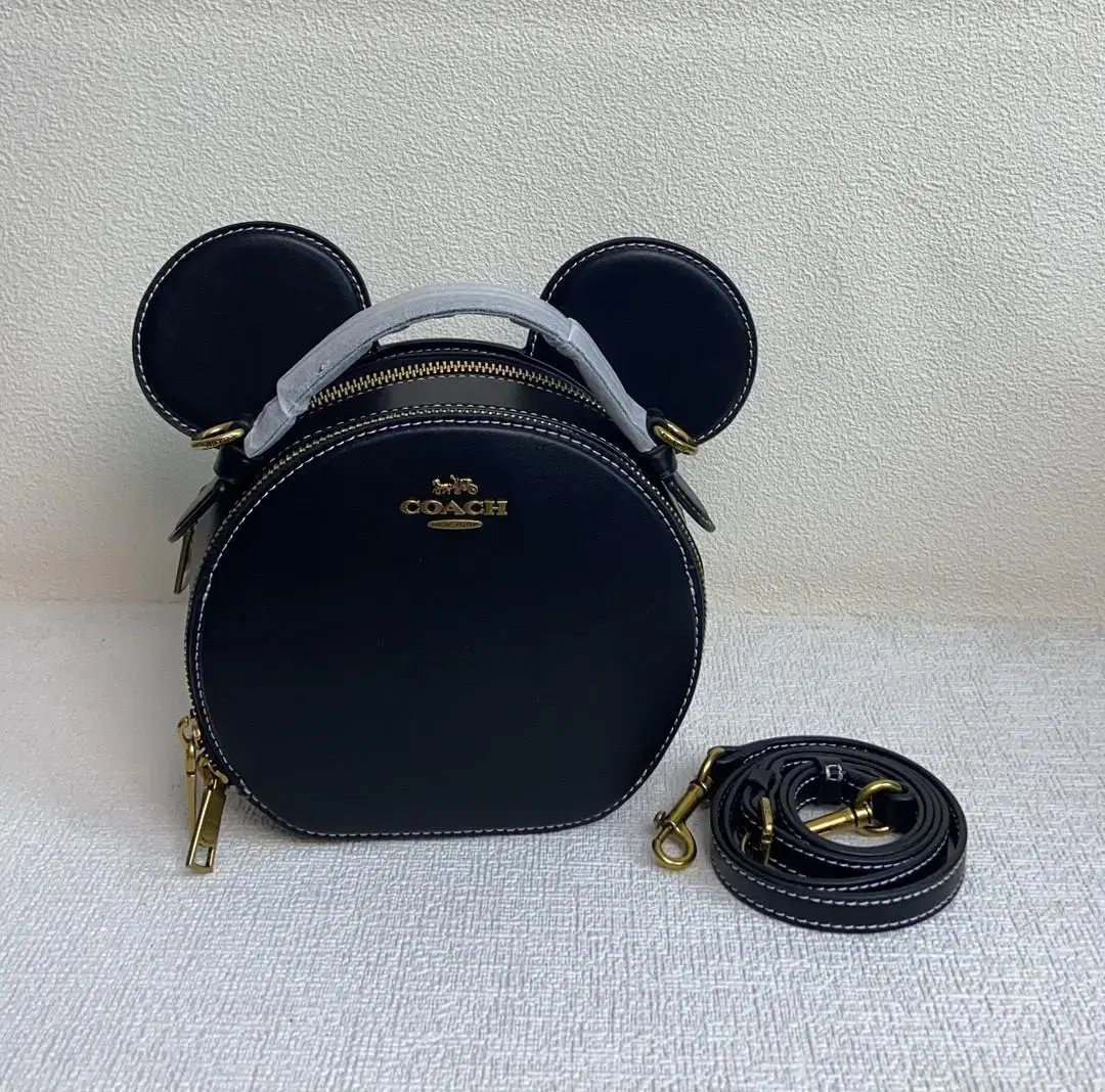 Coach CM194 Disney X Coach Mickey Mouse Ear Bag Leather Black Multi Bag