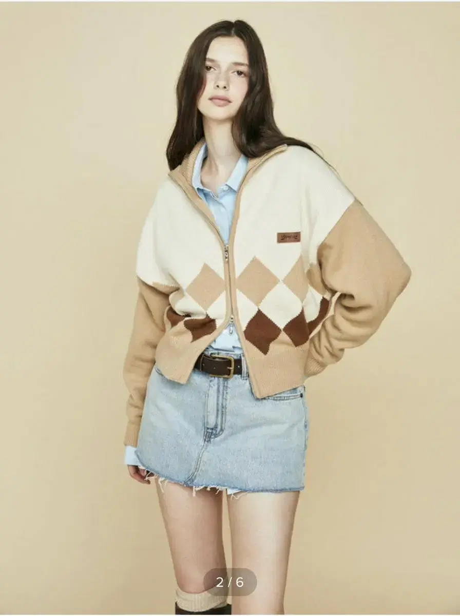 Glenny BLAIR ZIP SWEATER (brown)