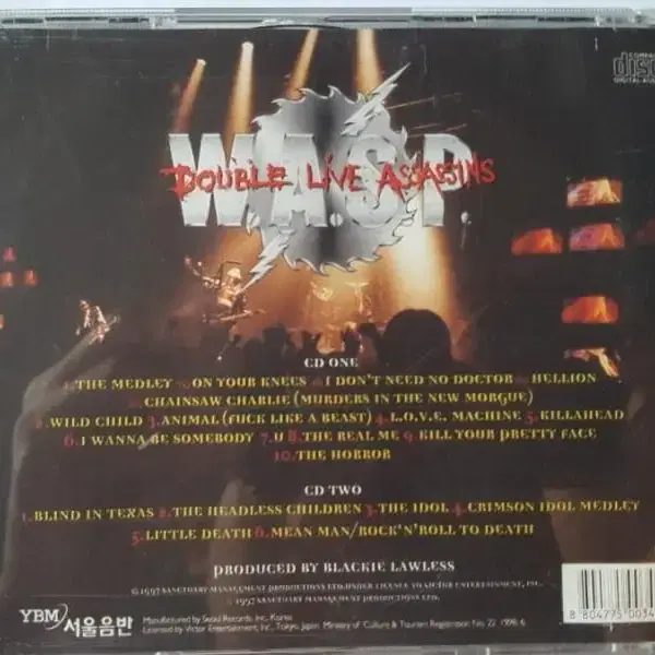 W.A.S.P - DOUBLE LIVE ASSASSINS 2CD