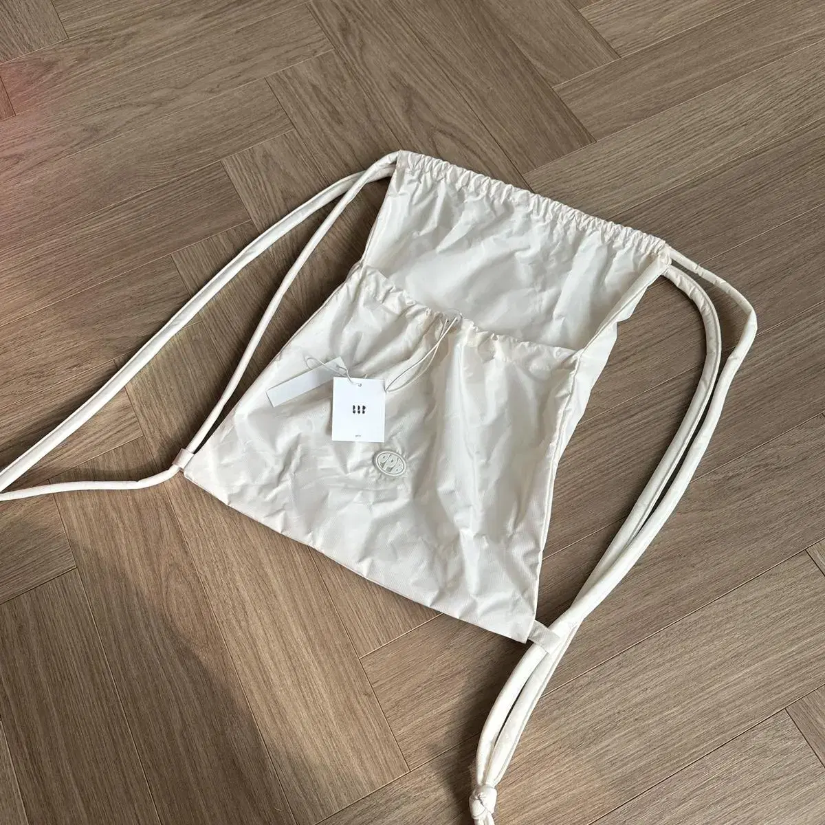 Ppb 피피비 packable gym sack (cream)