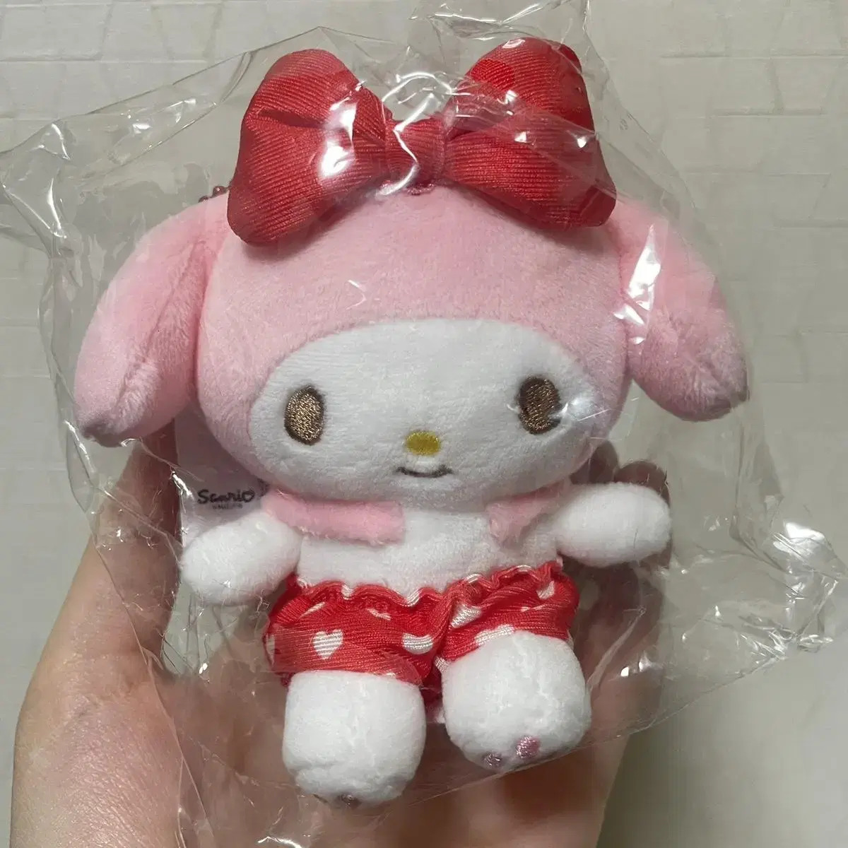 My Melody mascot holder doll keyring and brooch