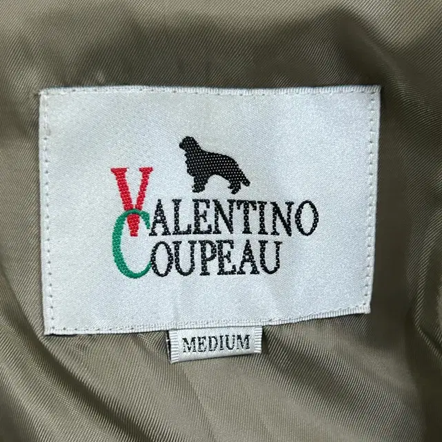 VALENTINO COUPEAU 베이지 버튼 미디 코트 L