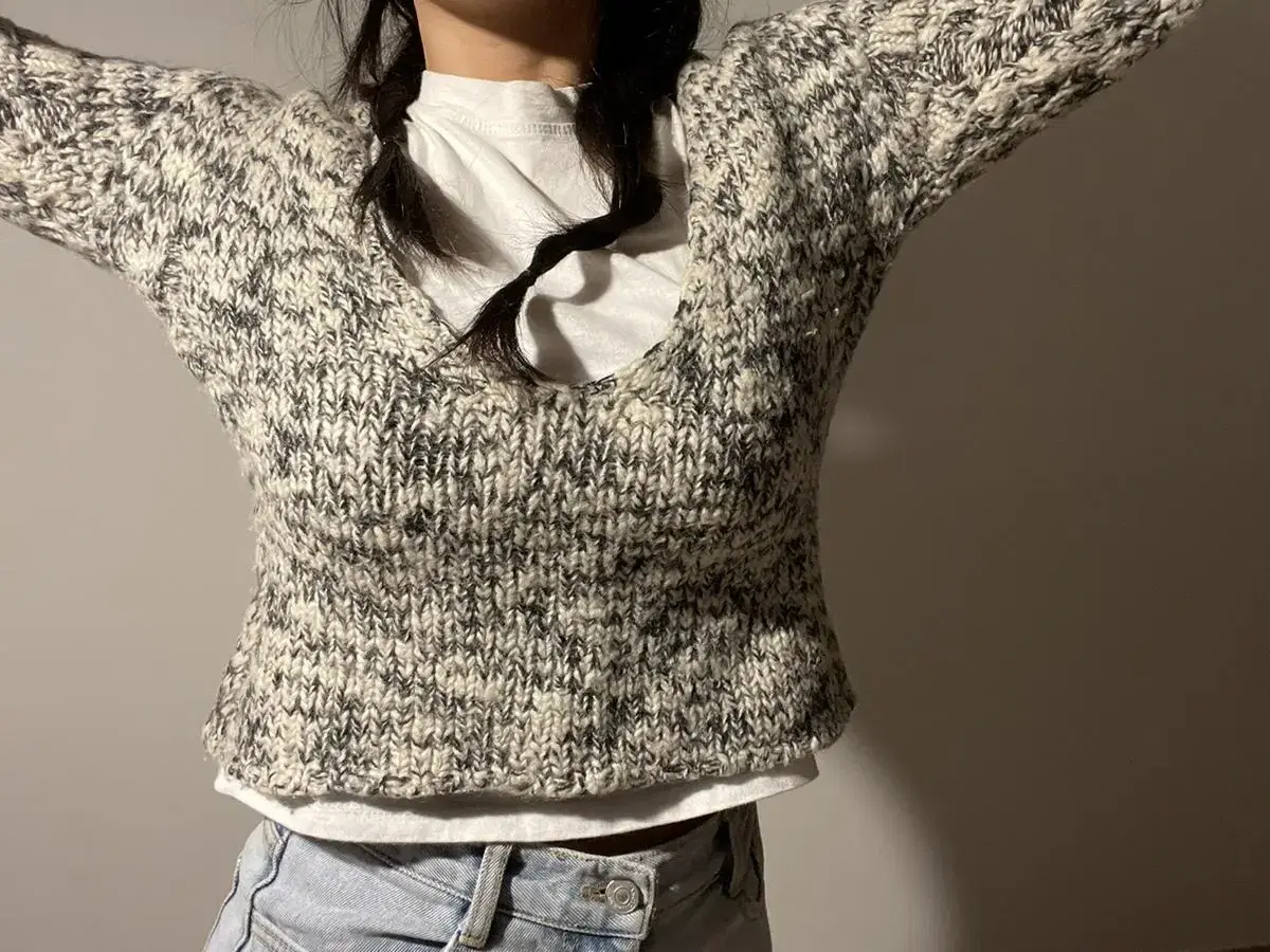 vintage v neck knit