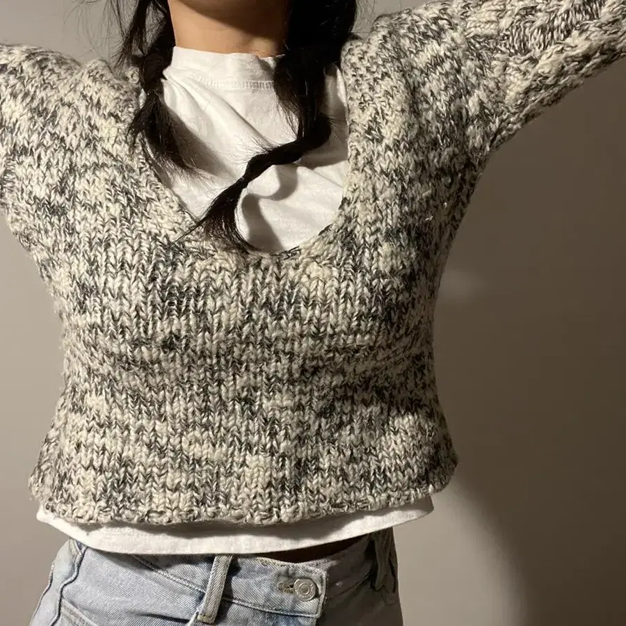 vintage v neck knit