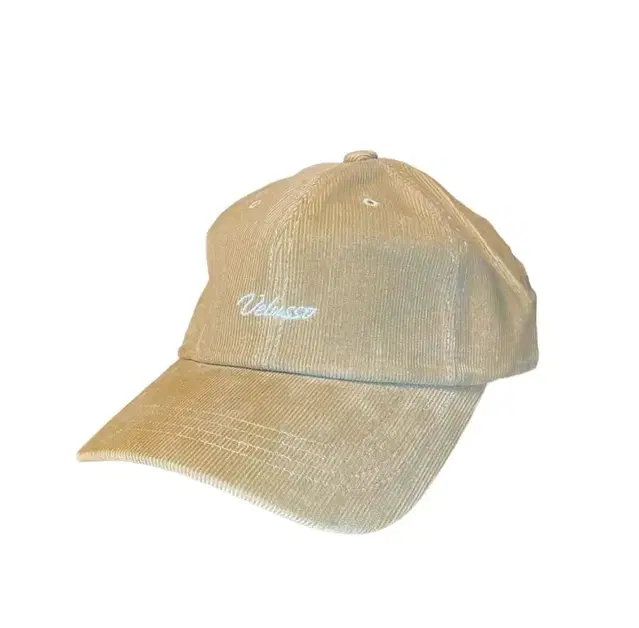 Velusso Beige Corduroy Logo Cap