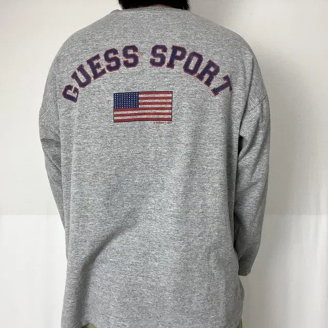 1990s USA GUESS 게스 스포츠 빅로고 슬리브