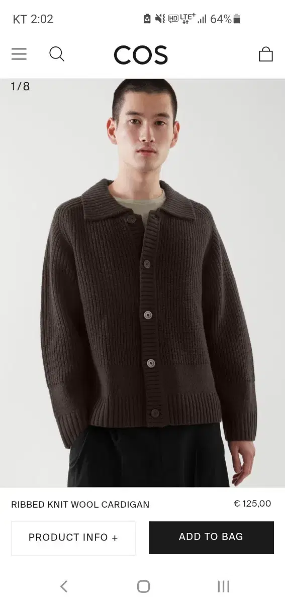 (M)COS Cos Ribbed Cardigan