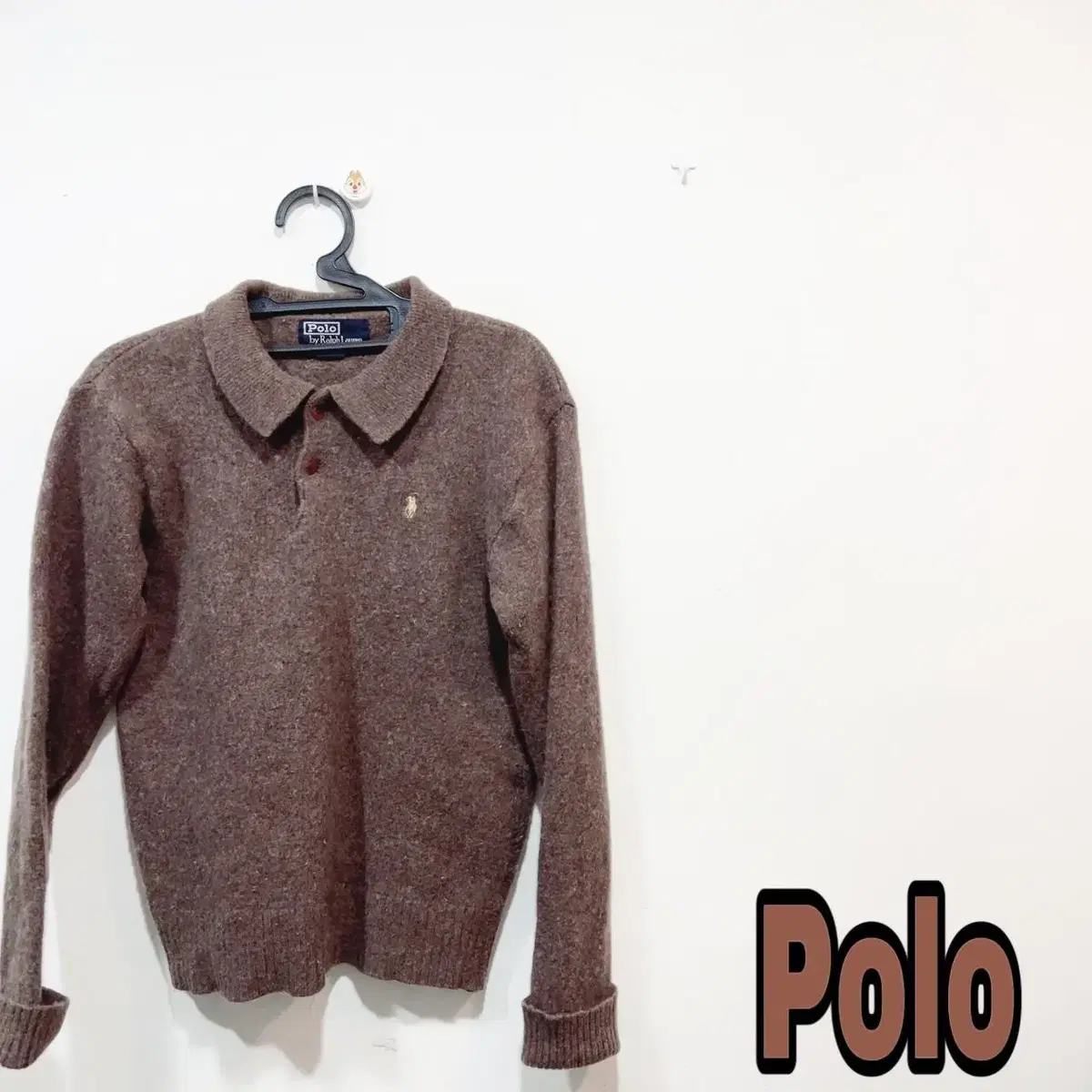 Polo Lambswool Brown gaeul Knit