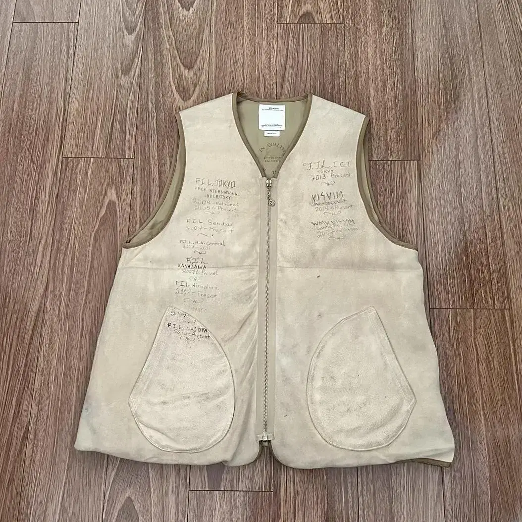 VISVIM 21AW TANA DEERSKIN DOWN VEST