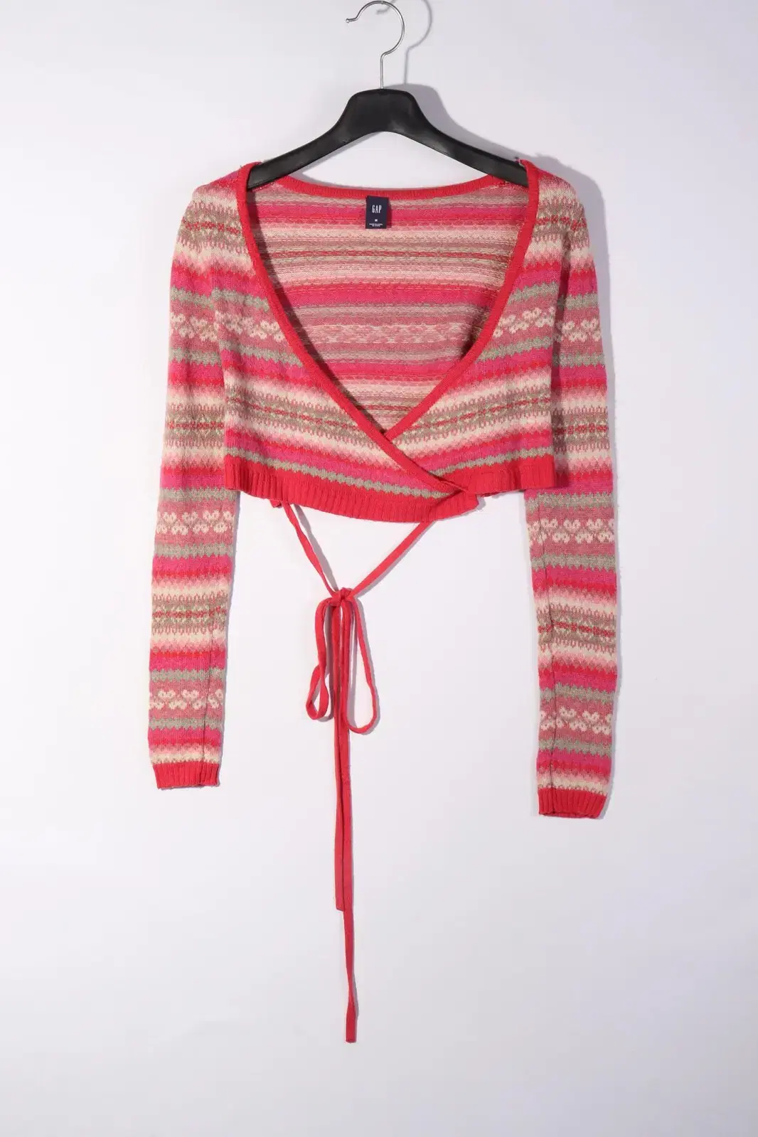 GAP Nordic Pattern Cropped Cardigan Sweater