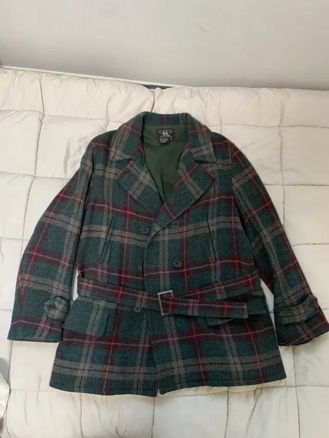 더블알엘 울 체크 피코트 RRL wool check pea coat