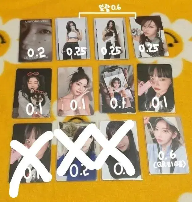 le sserafim photocard chaewon sakura yunjin kazuha eunchae (bulk tappo 1.4)