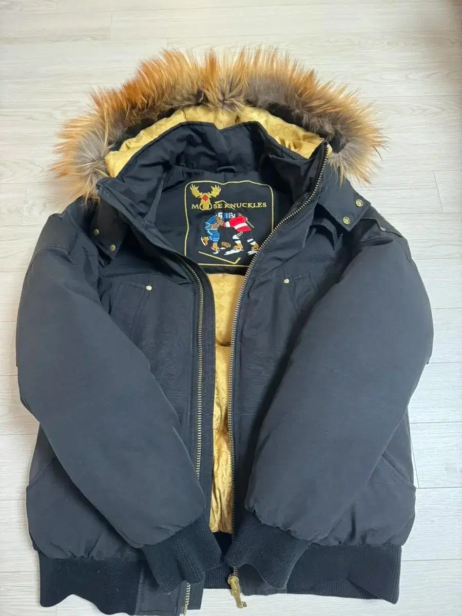 21F Moose Knuckles Ballistic Bomber Down Jacket with Goose Down Filling