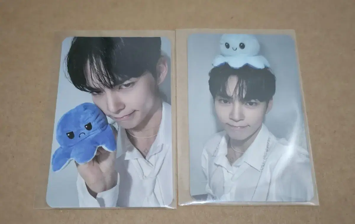 2장세트가격) zb1 hanbin OlYoung unreleased photocard Smile Angry Octopus Photo Card