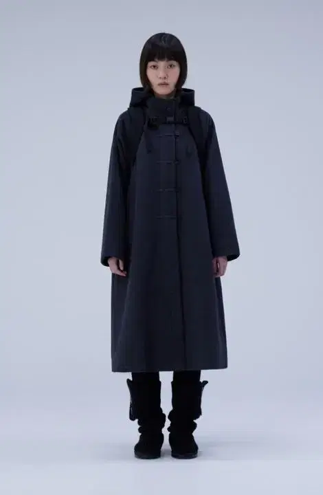 미세키서울 후디 롱 더블 코트 Hoodie long duffle Coat