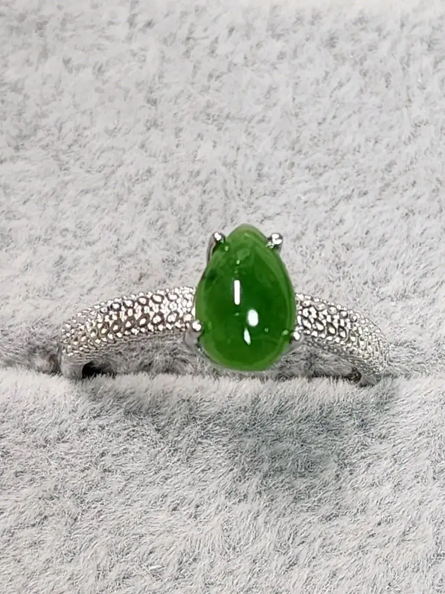 Discount New Arrival S925 Natural Gemstone Fire Jade Ring Jade Ring Adjustable Size