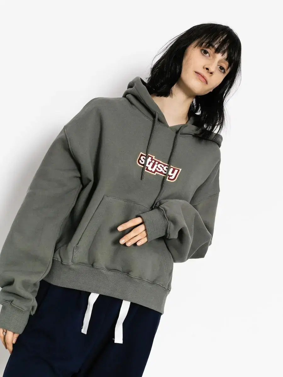 스투시 civil 크롭 후디 stussy