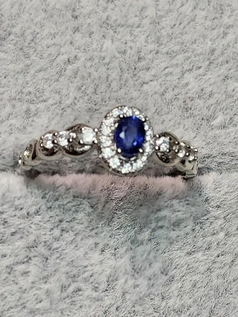 S925 Special Price New Product Natural Gemstone Sapphire Silver Ring Adjustable Size