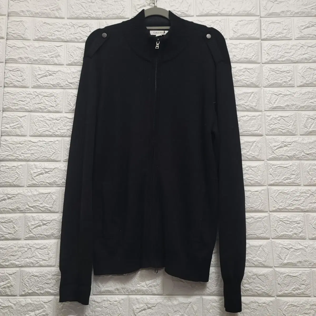 100-(CALVIN KLEIN)Calvin Klein Zip-Up Knit