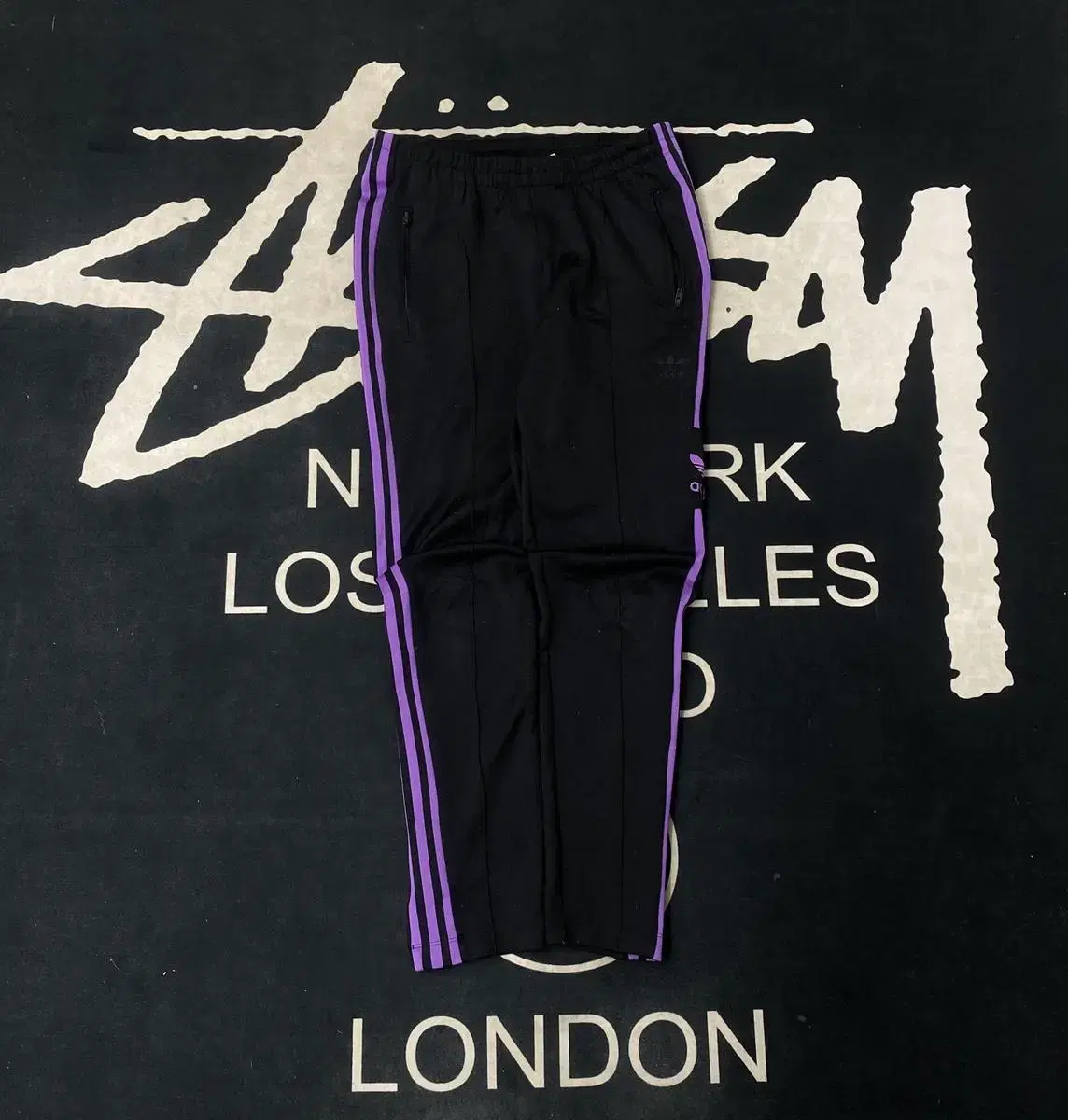 Adidas Black Purple Track Trousers M