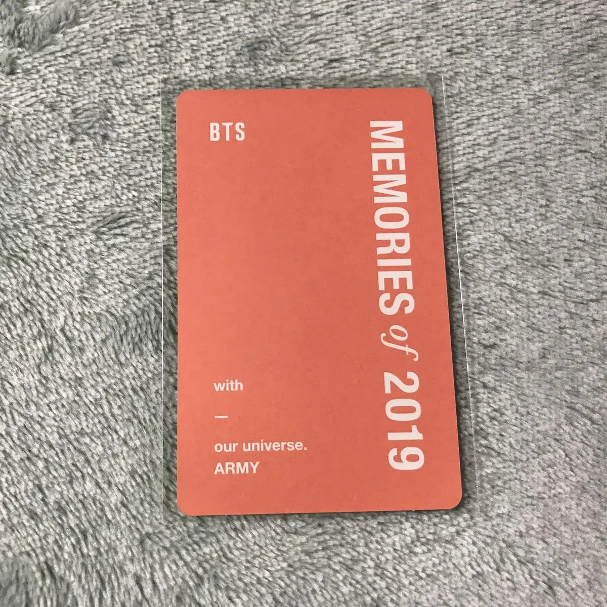 방탄소년단 메모리즈 2019 DVD 석진 포카 BTS 디비디 포토카드