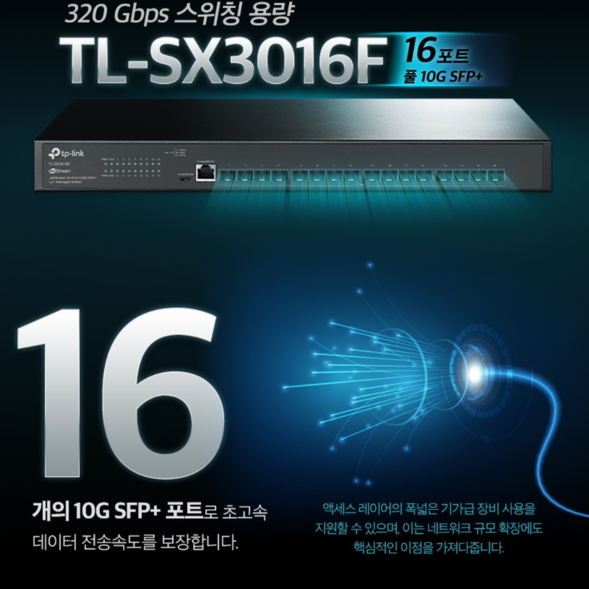 [10G스위치칭허브] 티피링크 TL-SX3016F [16포트/10G]