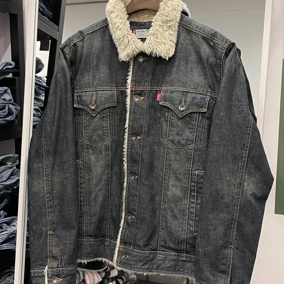 00s Levis 리바이스 쉐르파 데님 트러커 자켓