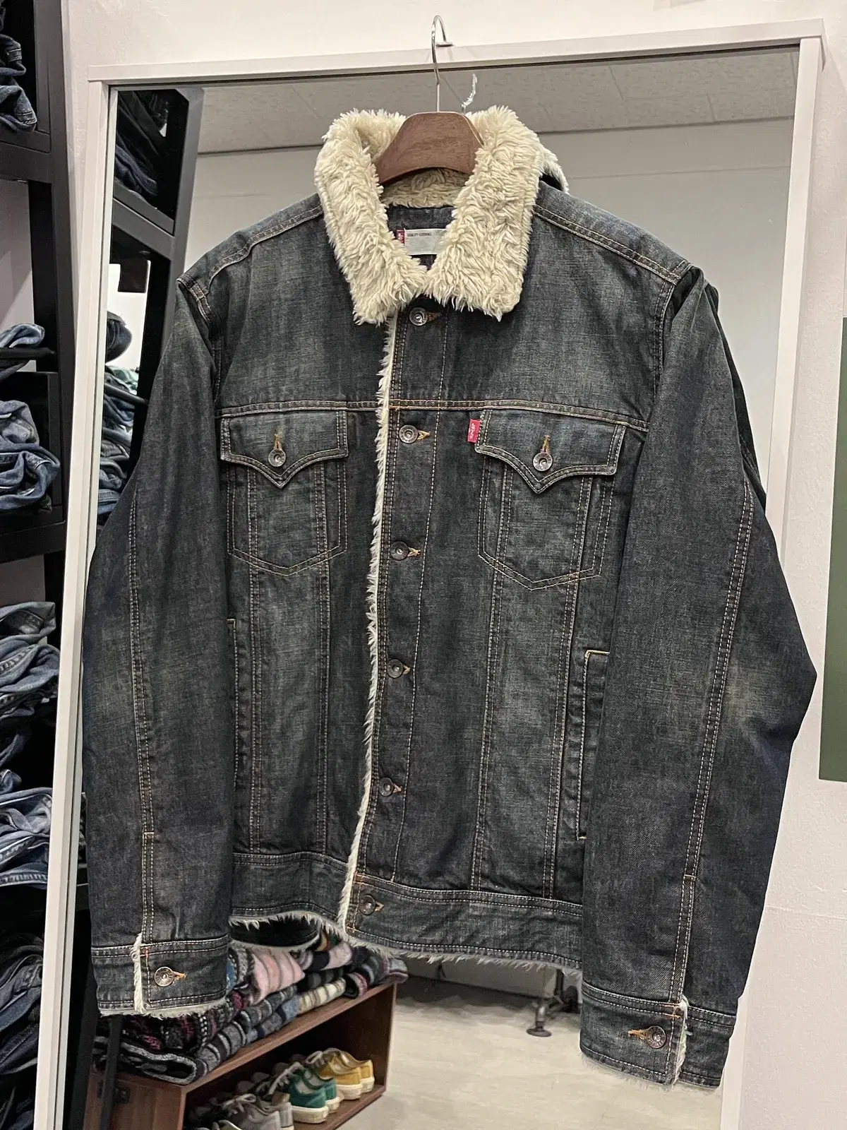 00s Levis 리바이스 쉐르파 데님 트러커 자켓