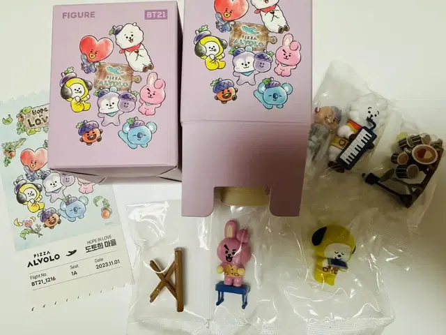 방탄 bt21 피자알볼로 무드등 쿠키 치미 코야 망이 타타