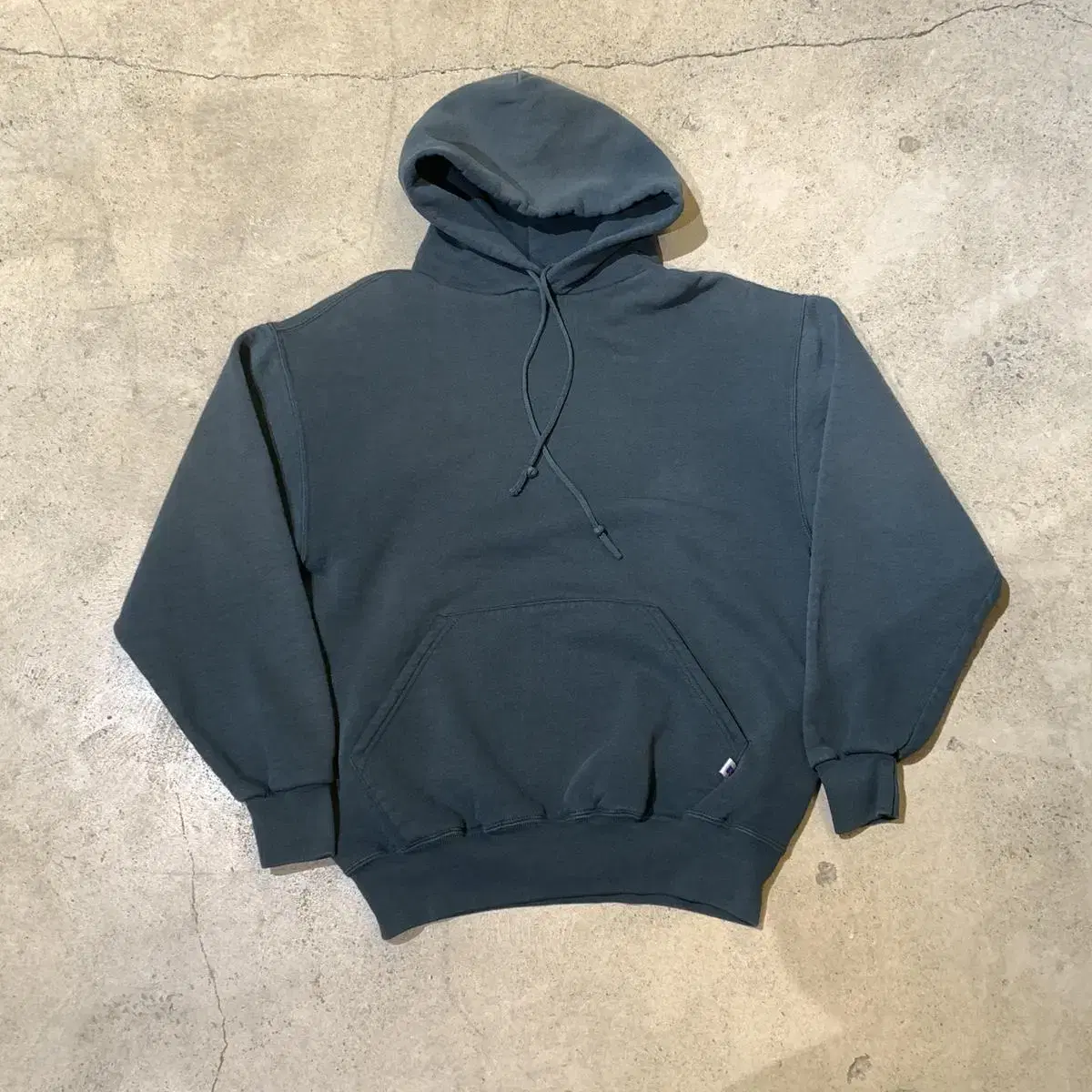 90s Russell Dark Green Hoodie M (100)