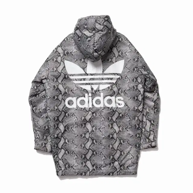 Adidas x Hyke python skin 패턴 플리스 자켓