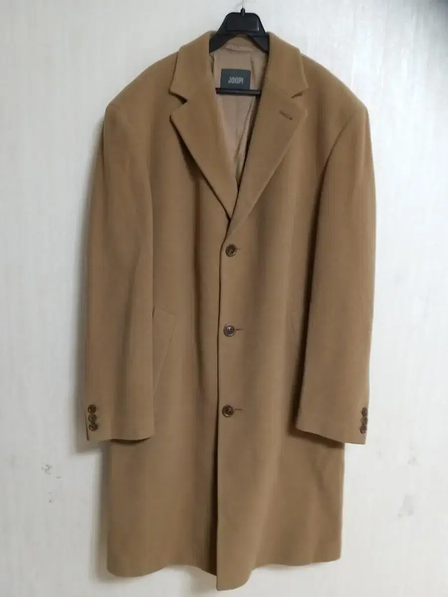 Men's JOOP Wool and cashmere long coat (beige.Overfit105-110)