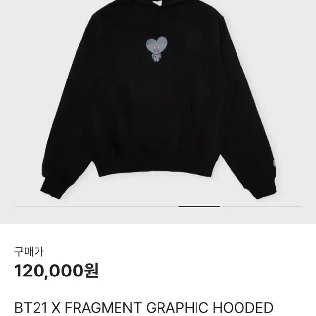 BT21 프라그먼트 TATA후드 M 판매