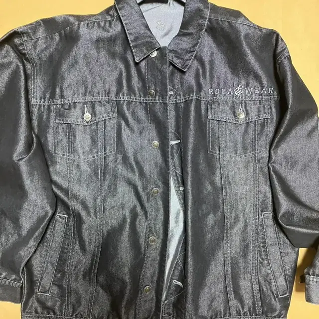 90s rocawear 로카웨어 올드스쿨 코팅 청자켓