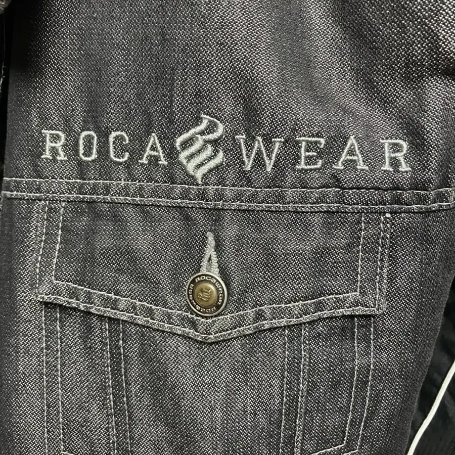 90s rocawear 로카웨어 올드스쿨 코팅 청자켓