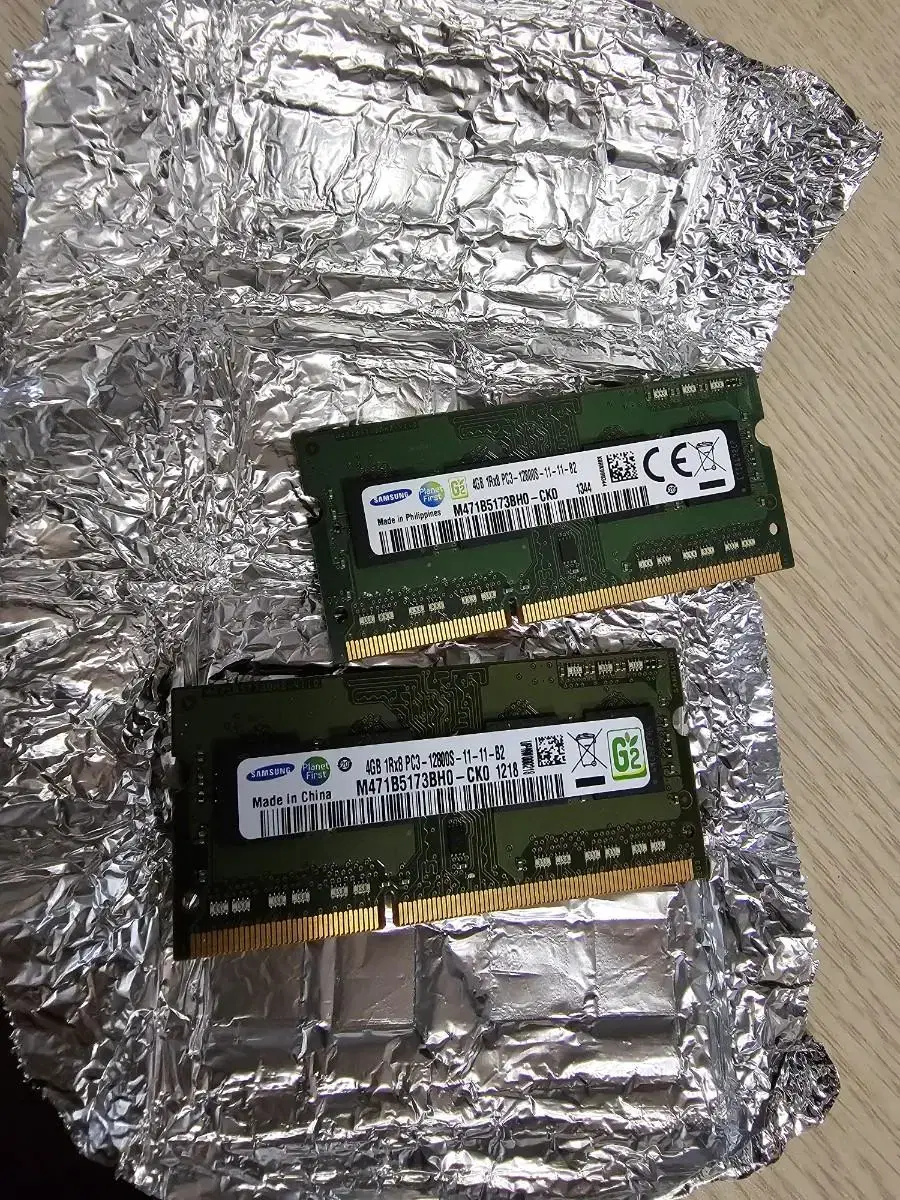 [급처] 삼성 4GB 1Rx8 PC3-12800S 2개