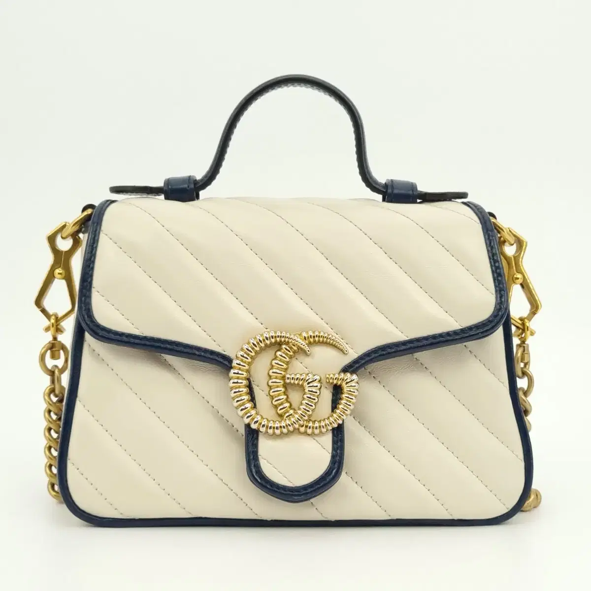 Gucci GG Marmont Top-handle Mini Shoulder Bag (583571)