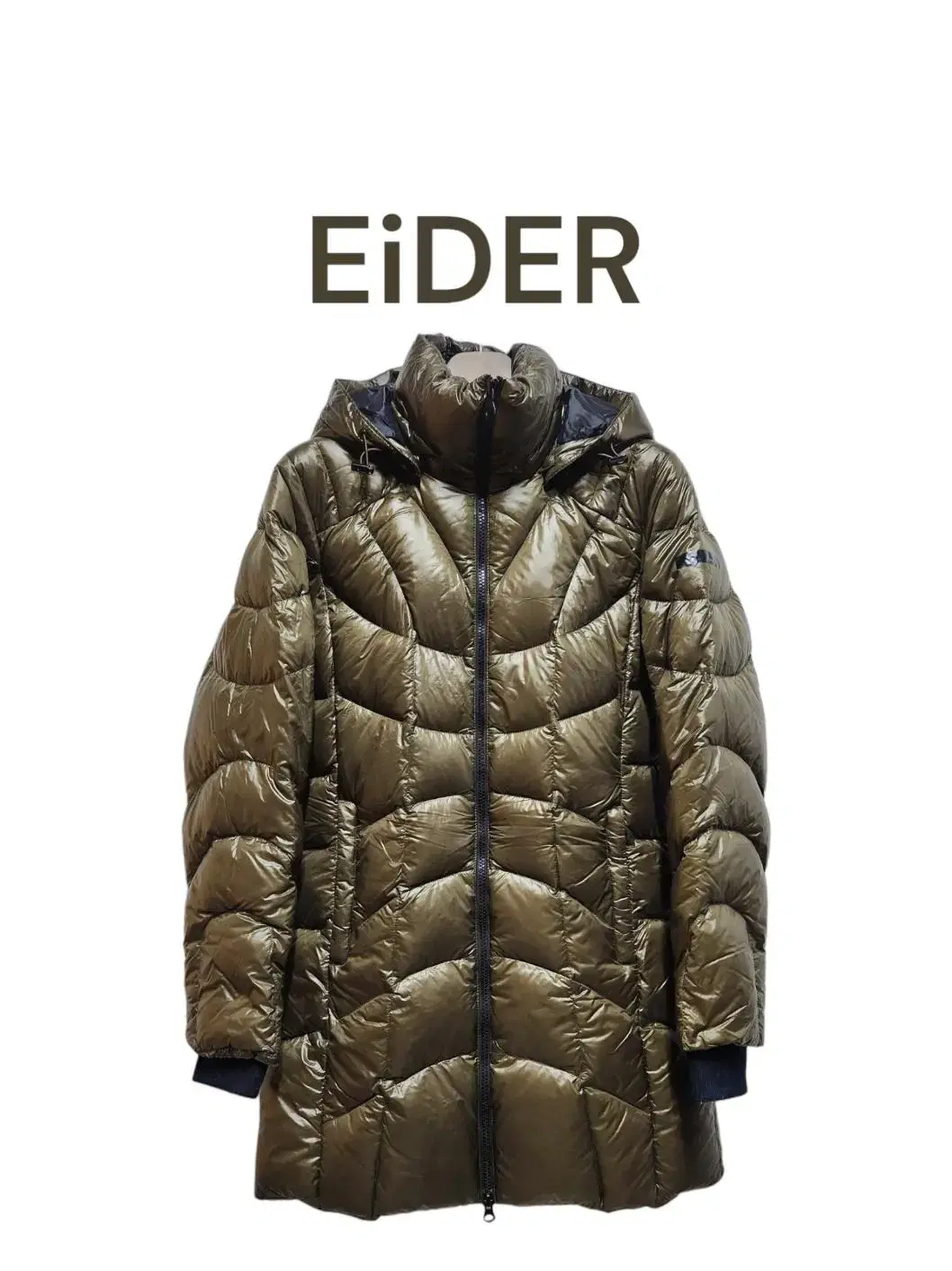 [90] EiDER 아이더 여성 유광덕다운 롱패딩 올리브