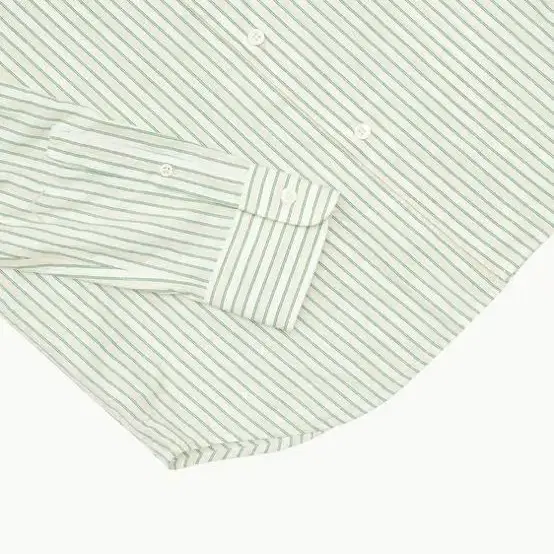 선플라워 ADRIAN SHIRT IN GREEN STRIPE M